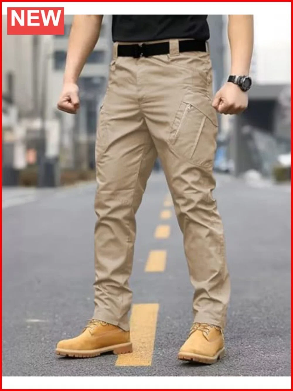 Men's Tactical Cargo Pants Stretch Ripstop Lightweight Waterproof Multi Pockets